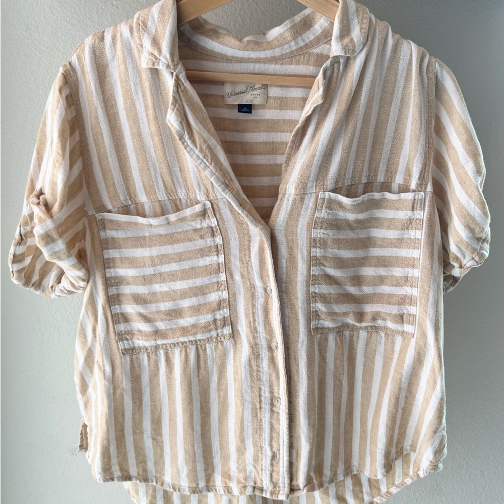 Striped Button-Up Shirt